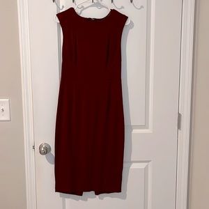 Burgundy slit dress